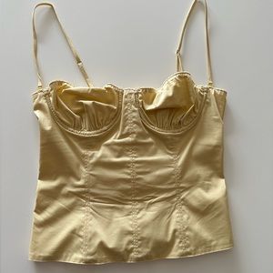 NUDE UNDERWIRE CORSET TOP // DANIELLE BERNSTEIN BY WEWOREHWAT // SIZE 0